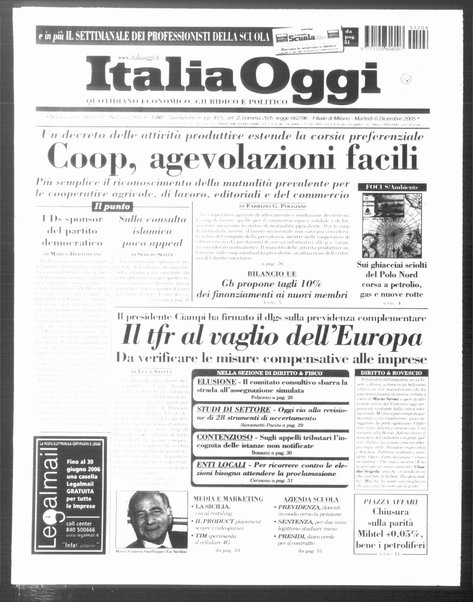 Italia oggi : quotidiano di economia finanza e politica